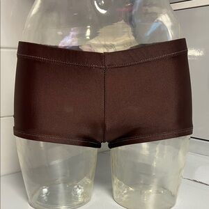 Spandex Hipster Boy Short Dance Briefs M NWT Dark Brown